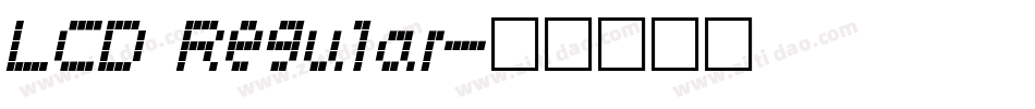 LCD Regular字体转换